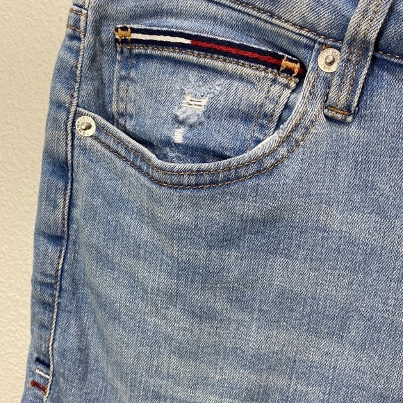 Tommy Hilfiger jeans straight high rise distressed patched - Picture 3 of 11